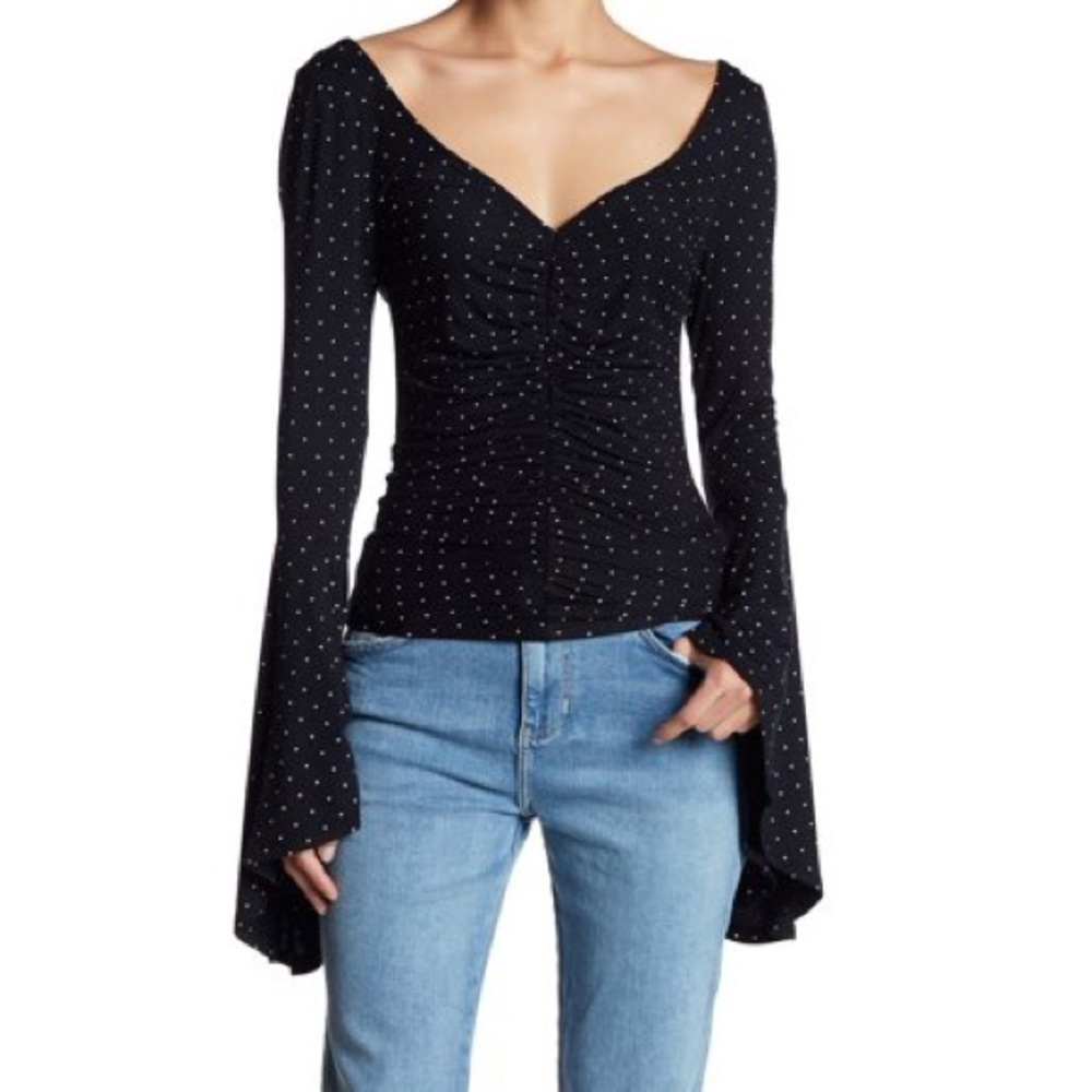 NEW FREE PEOPLE POLKA DOT TOP